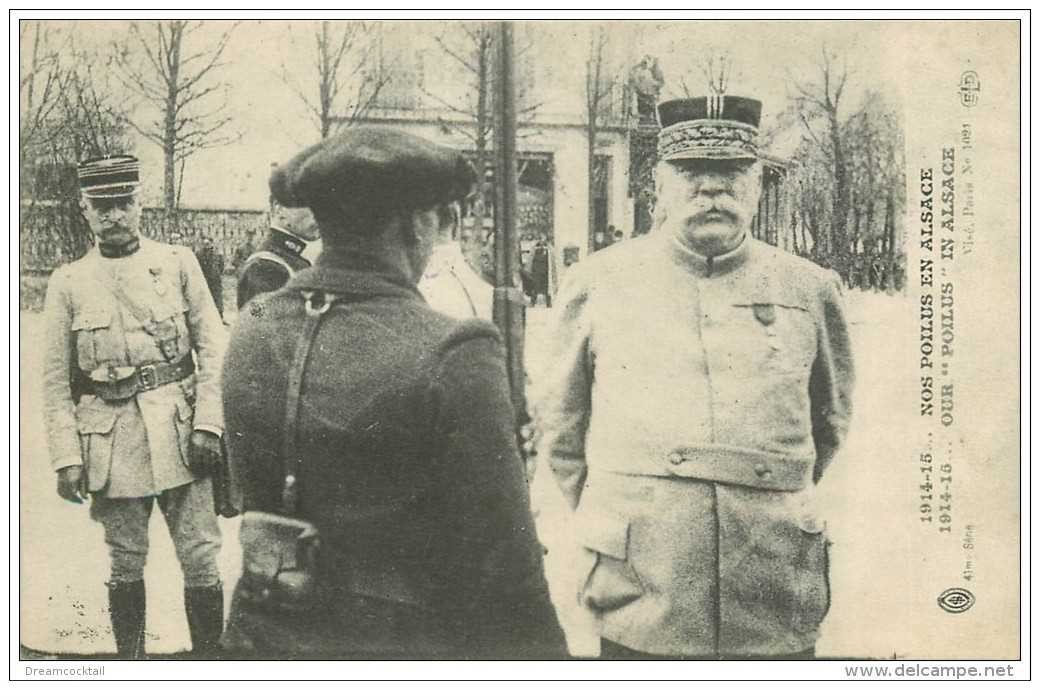 carte postale ancienne GUERRE 1914-18. La Revue. Nos Poilus en Alsace. Tampon Bitschwiller