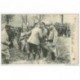carte postale ancienne GUERRE 1914-18. L'accolade et la décoration du Soldat. Nos Poilus en Alsace. Tampon Bitschwiller