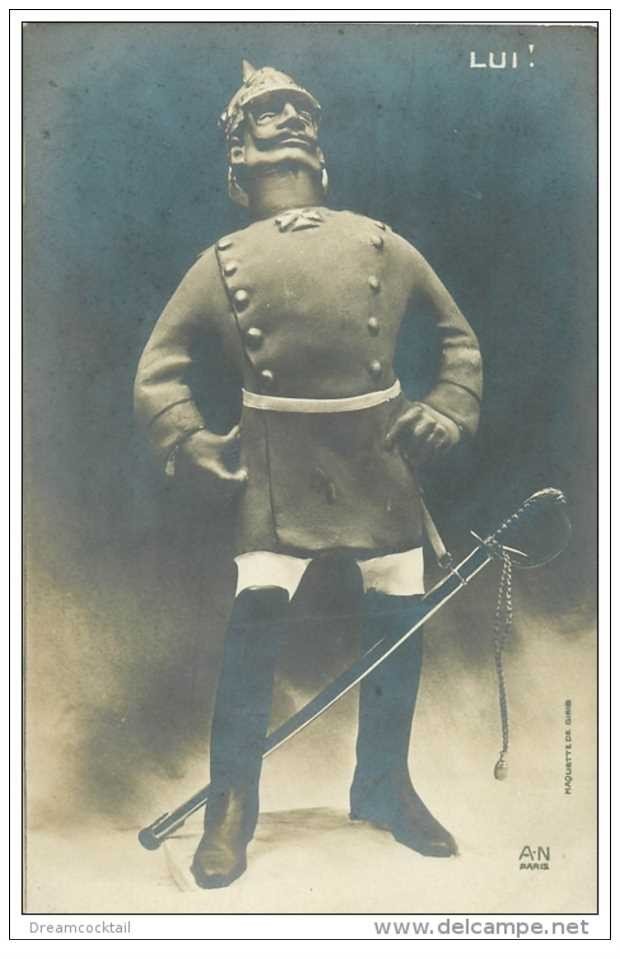 carte postale ancienne GUERRE 1914-18. Le Kaiser par Giris. Caricature