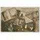 carte postale ancienne GUERRE 1914-18. Les quatre contributions. Souvenir de Permission