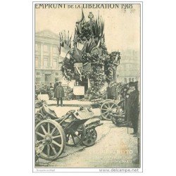 carte postale ancienne GUERRE 1914-18. Lille Emprunt de la Libération. Crédit du Nord Statue 1923