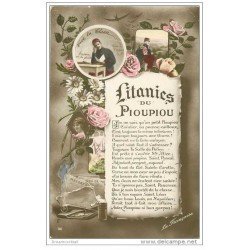carte postale ancienne GUERRE 1914-18. Litanies du Pioupiou 1914