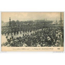 carte postale ancienne GUERRE 1914-18. Musique Garde Royale d'Ecosse 14 Juillet 1916