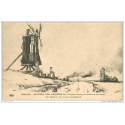 carte postale ancienne GUERRE 1914-18. Oeuvres des Artistes tués. Un Moulin par Louis Dauphin