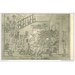 carte postale ancienne HUMORISTIQUE MILITAIRE. L'heure du Repas au Bataillon 1928-30 illustrateur...