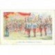 carte postale ancienne MILITAIRES. 14 Juillet 1880 distribution des Drapeaux