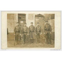 carte postale ancienne MILITARIA. Carte Photo Régiment Infanterie Cambrai 1908. Militaires et Poilus.