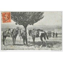 carte postale ancienne MILITARIA. L'Ordonnance du Général en Campagne 1910. Cavalerie et Cuirassiers