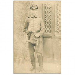 carte postale ancienne Photo carte postale MILITAIRE. Soldat Allemand Officier du Bataillon 2