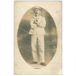 carte postale ancienne Photo carte postale MILITAIRE. Soldat Marin du Saint Louis