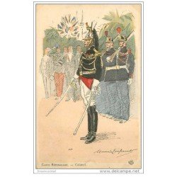 carte postale ancienne UNIFORMES. Garde Républicaine. Colonel