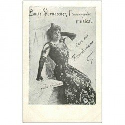 carte postale ancienne Spectacle et Cabaret. Louis Vernassier l'Homme protée musical dans Travesti Dame.