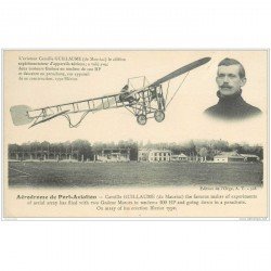 carte postale ancienne AVIATION. Aérodrome de Port-Aviation 91. Aviateur Guillaume moteurs Gnôme