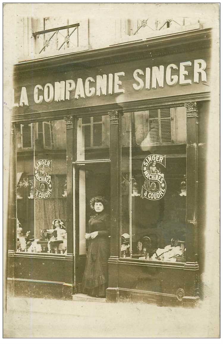 COMMERCES ET MAGASINS. La Compagnie Singer avec machines à coudre