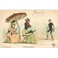 carte postale ancienne Carte Postale Fantaisie Illustrateur GUILLAUME Timbre 1 centime Illusions perdues...