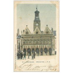 02 SAINT-QUENTIN. Hôtel de Ville 1903. Epreuve avec Jumelle Bellieni et Plaque Lumière...