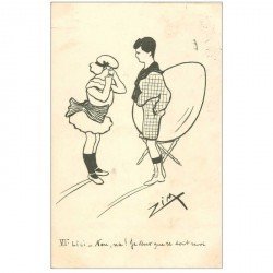 carte postale ancienne Carte Postale Fantaisie Illustrateur ZIM Lili : na je veux que ce soit moi !... 1903