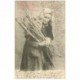 carte postale ancienne ILLUSTRATEUR BERGERET. Les 4 Saisons. L'Hiver 1903