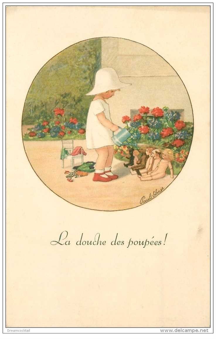 carte postale ancienne ILLUSTRATEURS. La Douche des Poupées par Pauli Ebner