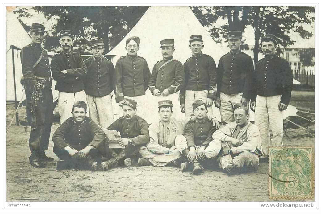 carte postale ancienne MILITARIA. Carte Photo Régiment Infanterie le Clairon du 26°.