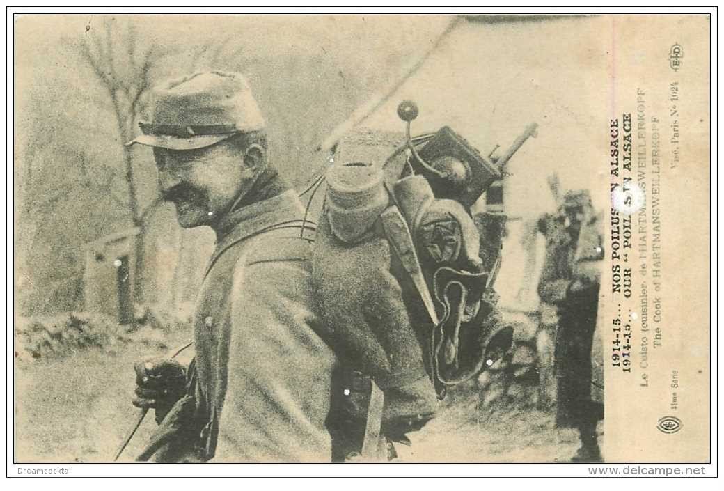 carte postale ancienne GUERRE 1914-18. Le Cuisto ou Cuisinier Hartmansweillerkopf.
