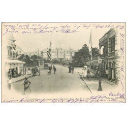 carte postale ancienne CABOURG 14. Grand Hôtel rue de la Mer 1903