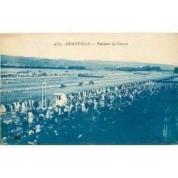 carte postale ancienne 14 DEAUVILLE. Hippodrome. Pendant la Course