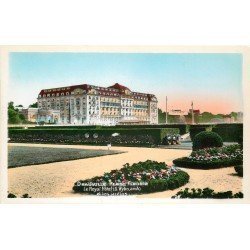 carte postale ancienne 14 DEAUVILLE. Plage. Royal Hôtel et Jardins. Real Photo