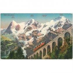 SUISSE. Mürrenbahn train à crémaillière