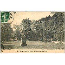 carte postale ancienne 02 SAINT-QUENTIN. Les Jardins d'Horticulture 1912