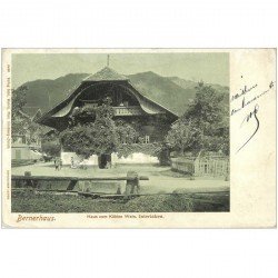 SUISSE. Bernerhaus Haus zum Kühlen Wein Interlaken 1908