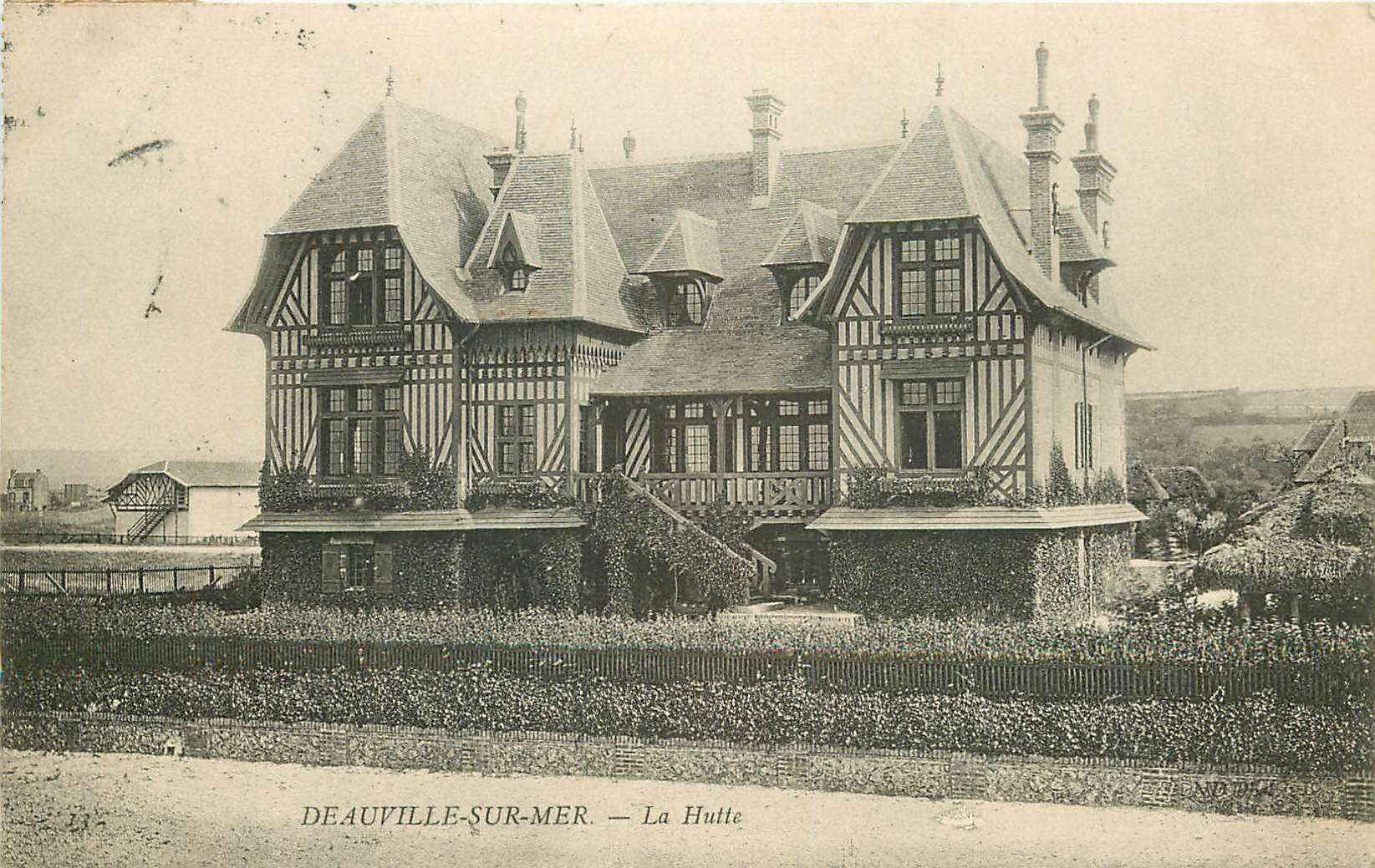 carte postale ancienne 14 DEAUVILLE. La Hutte 1907