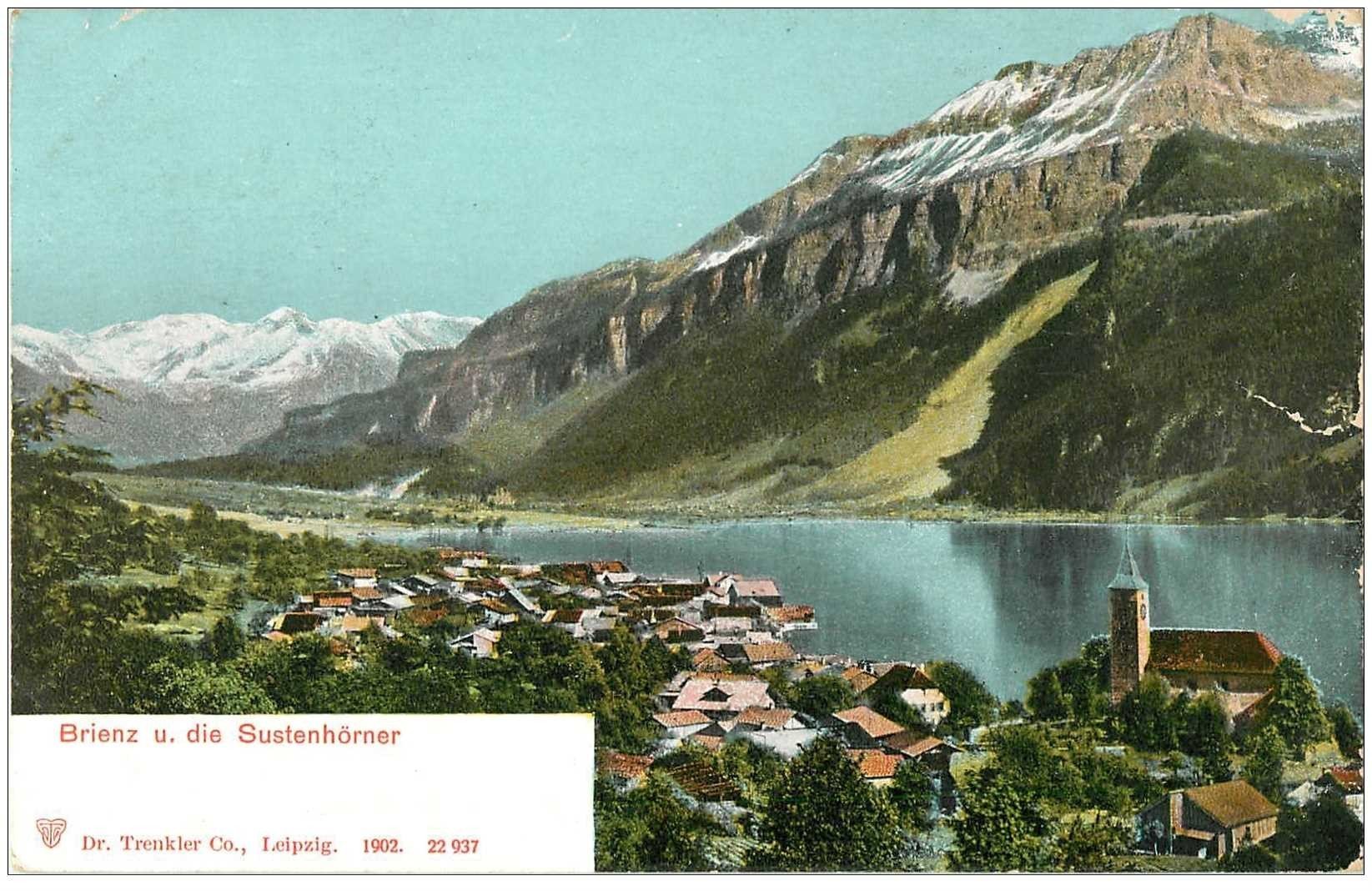SUISSE. Brienz und die Sustenhörner vers 1900