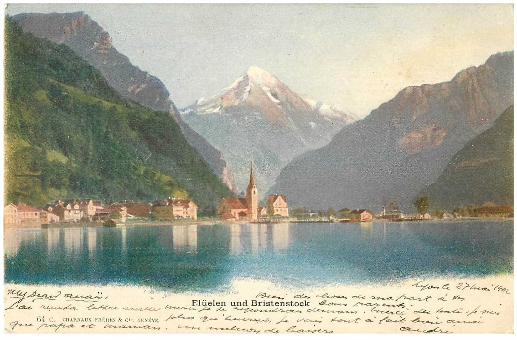 SUISSE. Elülen Flüelen und Bristenstock 1902