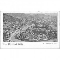 SUISSE. Baden par le Chocolat Klaus. Découpe à la ficelle coin droit vers 1900