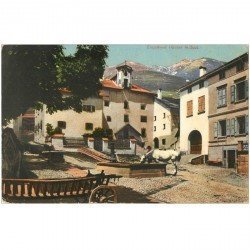 Suisse. Engadiner Häuser in Zuoz par Carl Künzli Tobler à Zürich