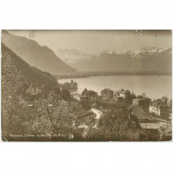 Suisse. VEYTAUX Chillon et les Dents du Midi 1919 pli coins