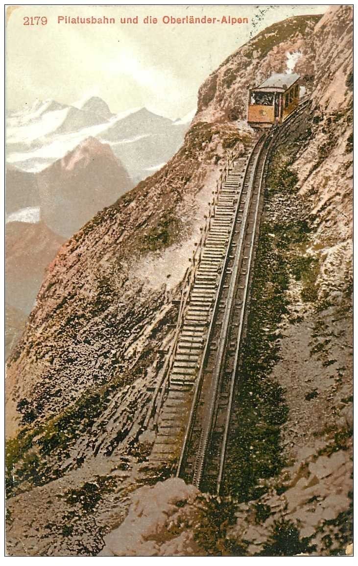 Suisse. Pilatusbahn und die Oberländer Alpen 1909