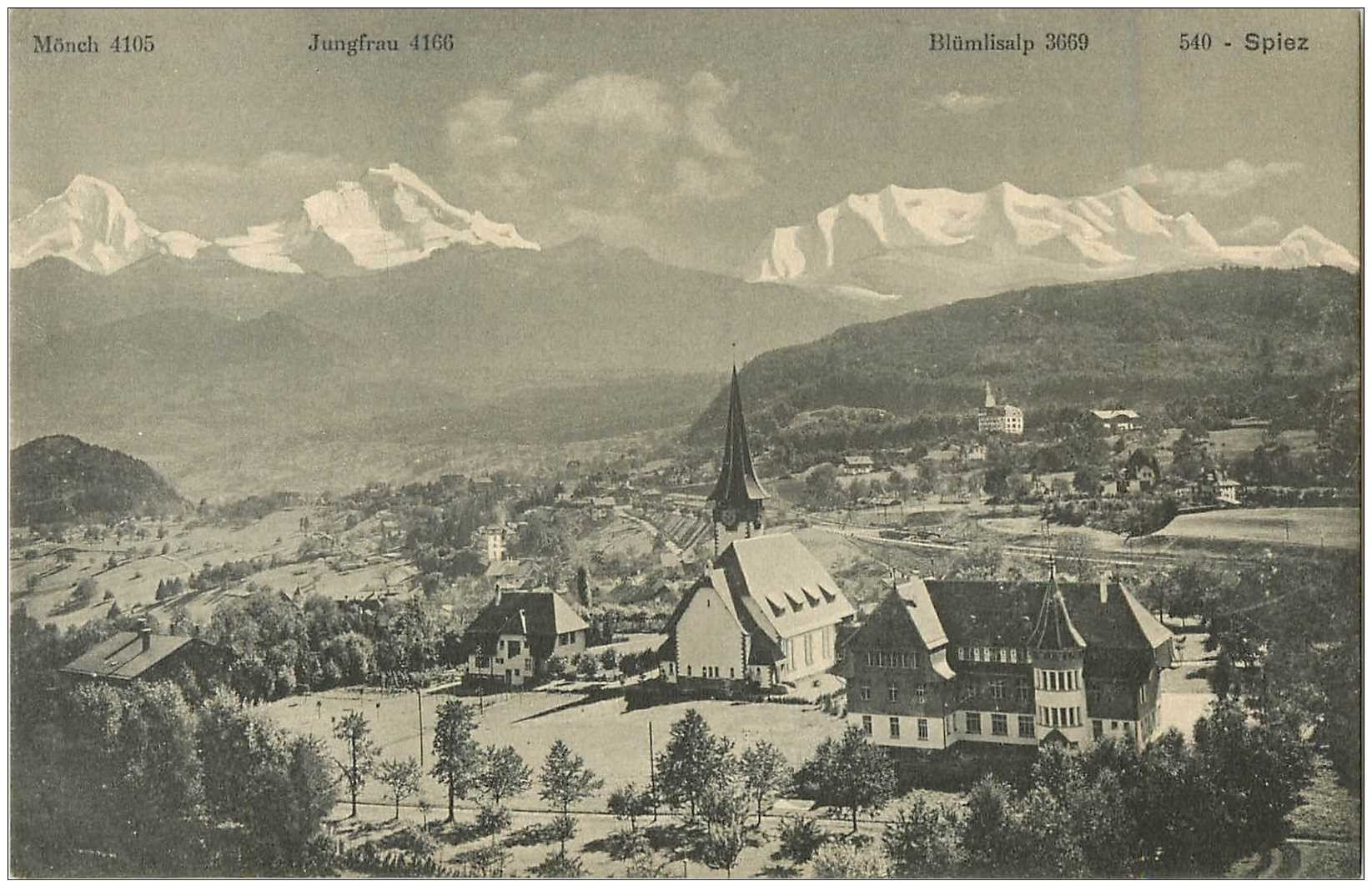Suisse. Mônch, Jungfrau, Blümlisalp. SPIEZ