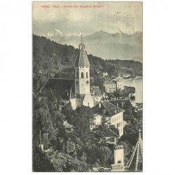 Suisse. THUN. Kirche mit Jungfrau 1912