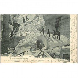 Suisse. GLETSCHERBESTEIGUNG. Alpinistes escalade des Glaciers 1902