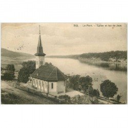 Suisse. LE PONT. Eglise et Lac de Joux (timbre manquant)...