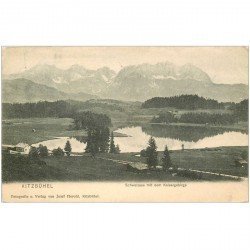 Suisse. KITZBUHEL. Schwarzsee mit dem Kaisergebirge 1907