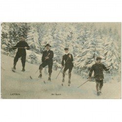 Suisse. LEYSIN. Ski Sport avec skieurs de fond (timbre manquant)...