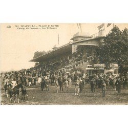 carte postale ancienne 14 DEAUVILLE. Hippodrome. Champ de Courses les Tribunes