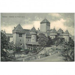 Suisse. CHILLON. Château Entrée et Pont Levis