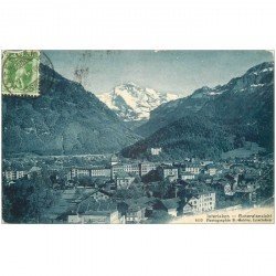 Suisse. INTERLAKEN. Generalansicht 1908. Plis coin droit