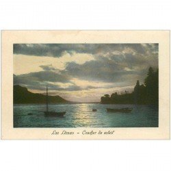 Suisse. LAC LEMAN. Coucher de Soleil 1911