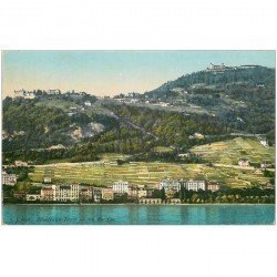 Suisse. MONTREUX. Trait. Vue sur le Lac