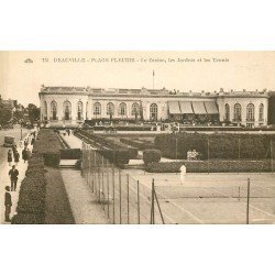 carte postale ancienne 14 DEAUVILLE. Plage Tennis Casino et Jardins